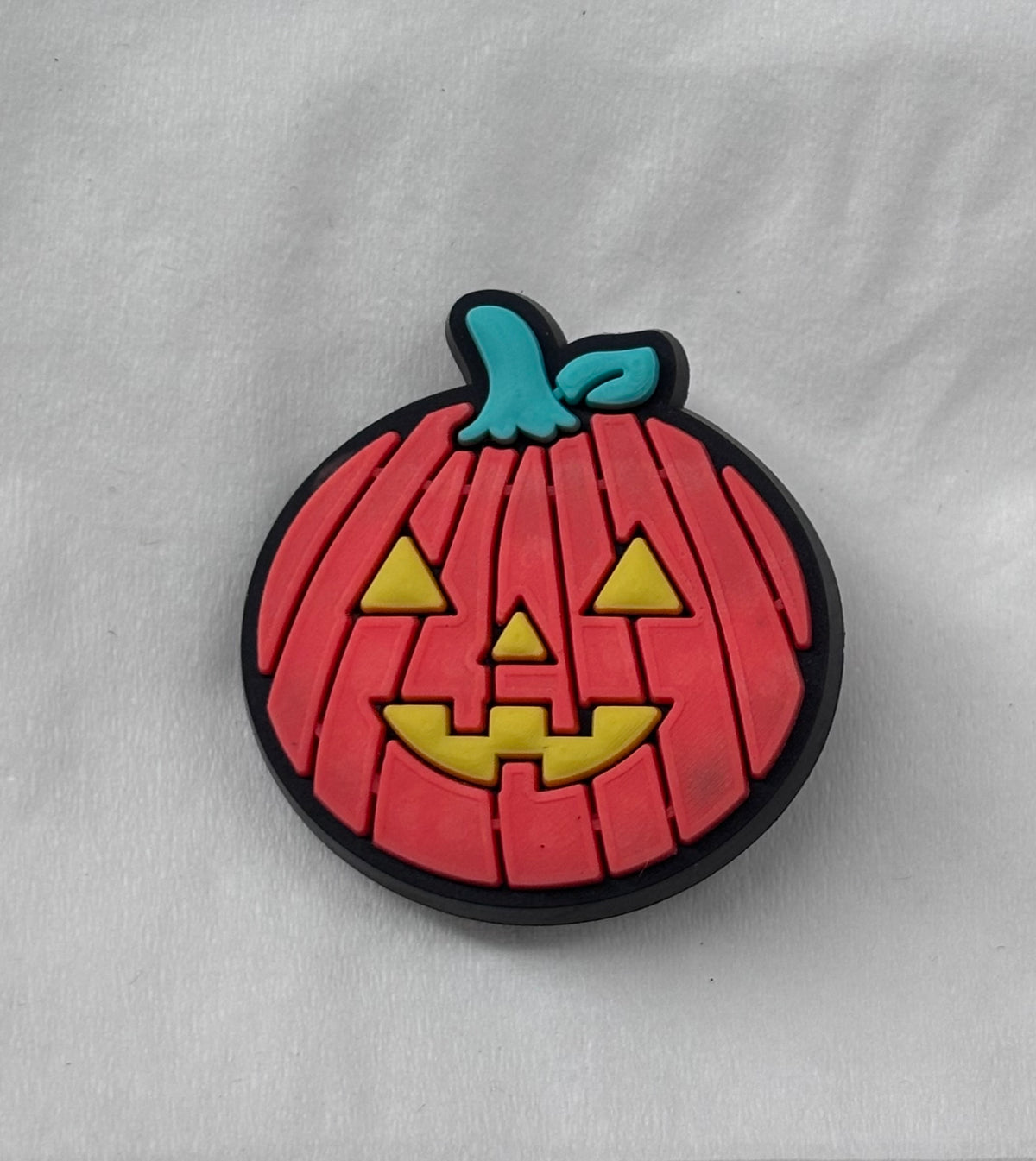Lit Halloween pumpkin