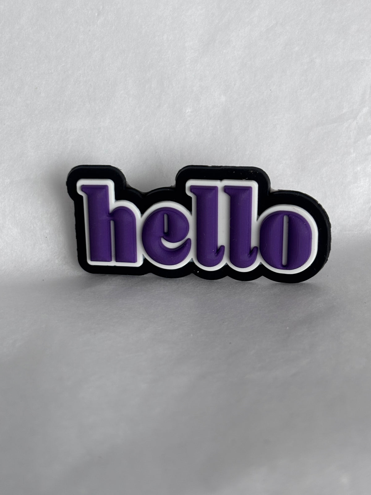 Hello words shoe charm