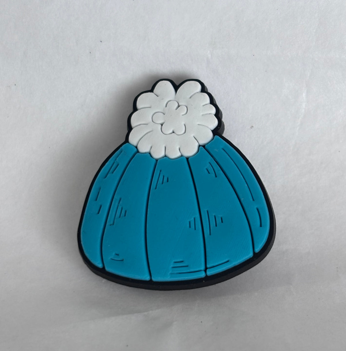 Pompom hat blue