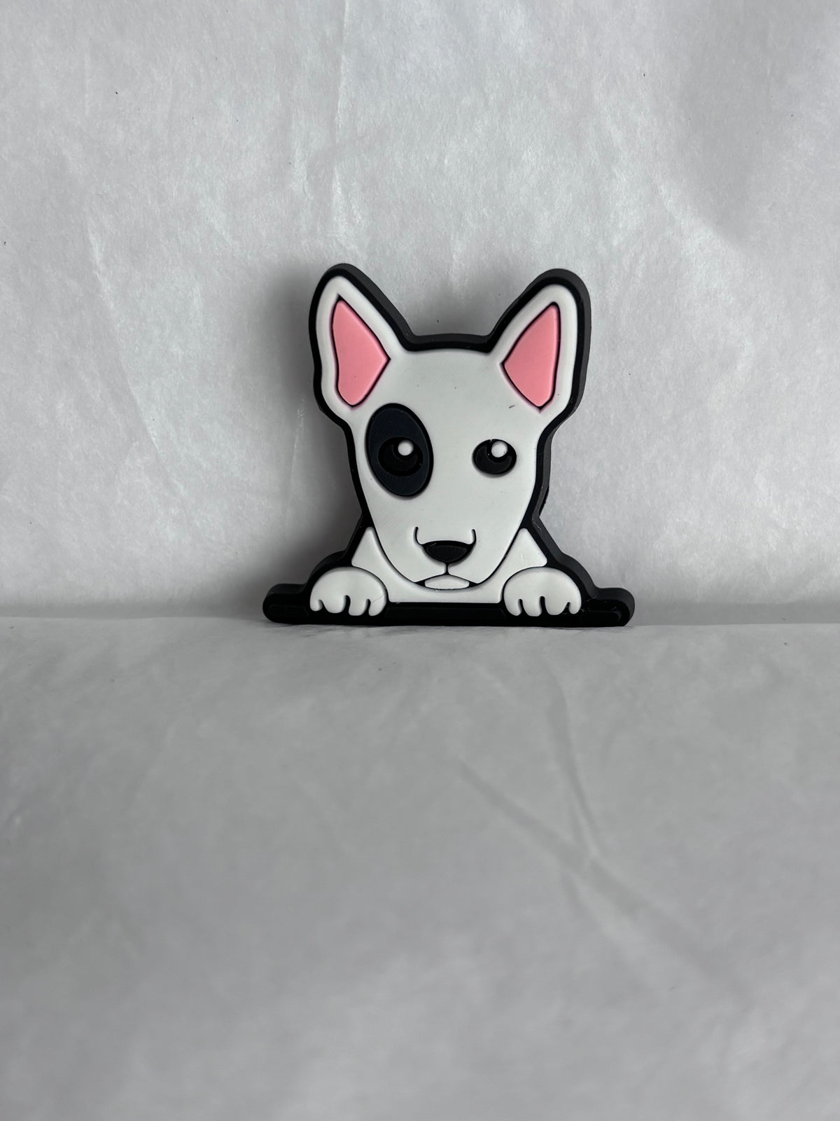 Bull terrier dog shoe charm