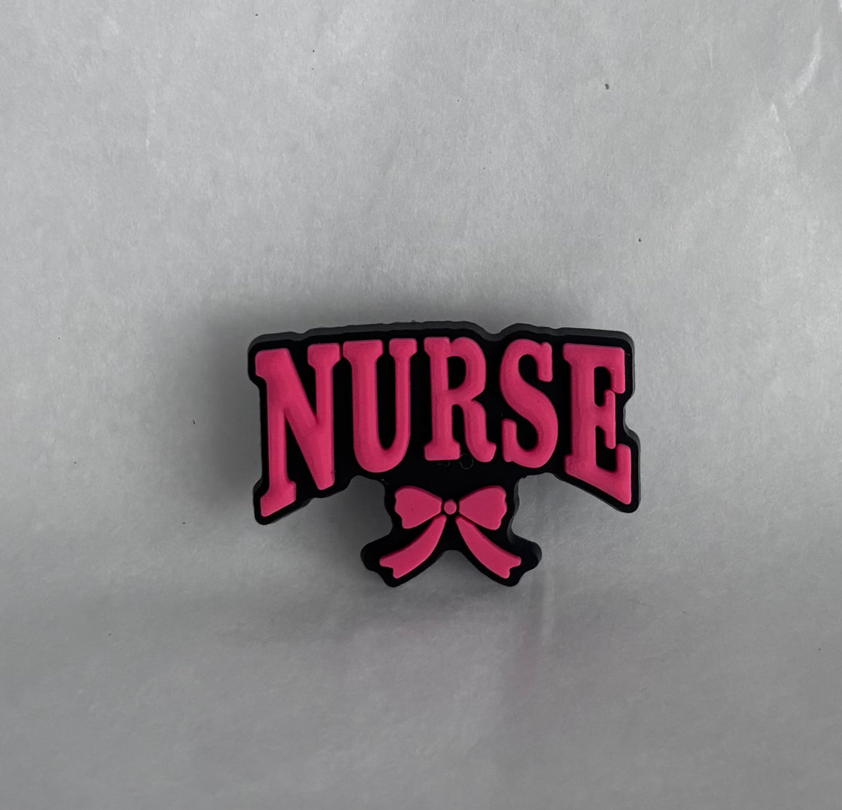 Nurse Pink Bow shoe charm