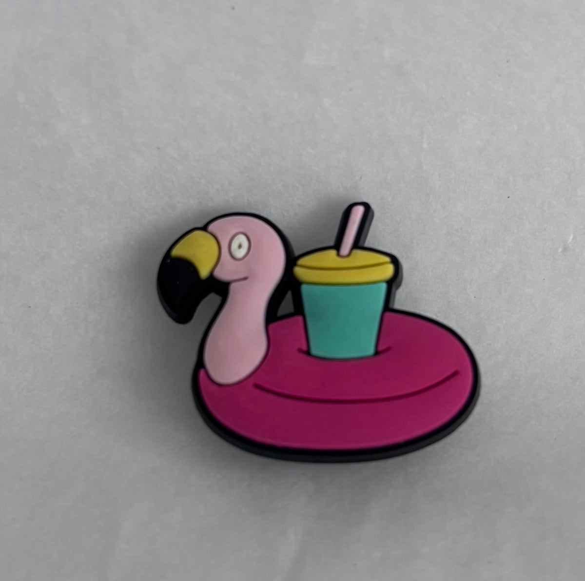 Flamingo Drinks Float shoe charm