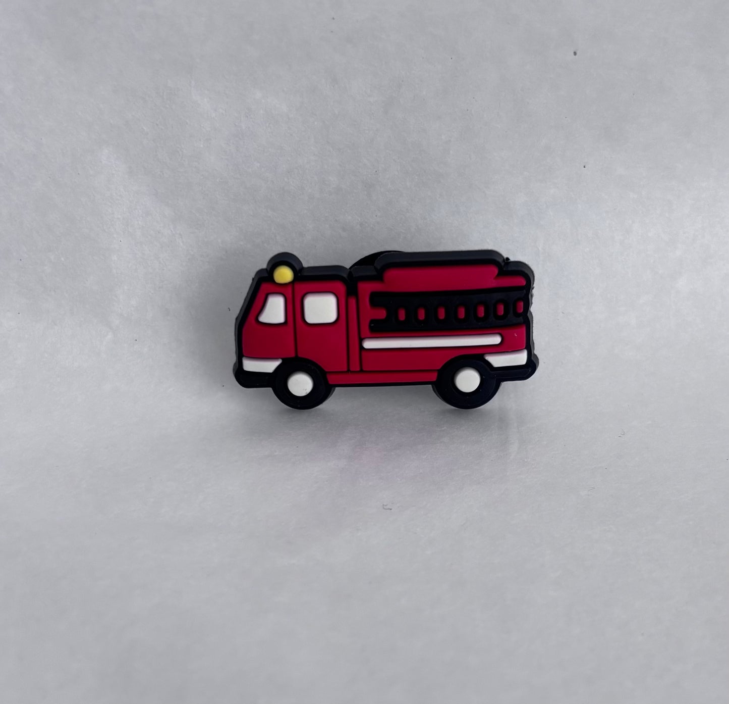 Red fire truck shoe charm