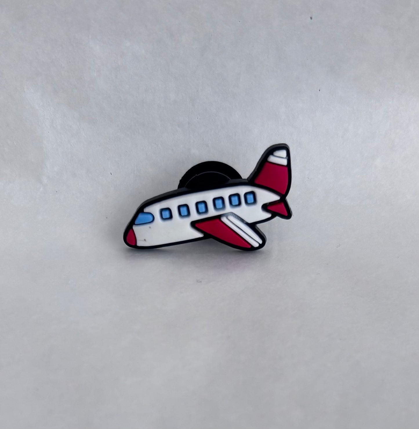 White Aeroplane shoe charm
