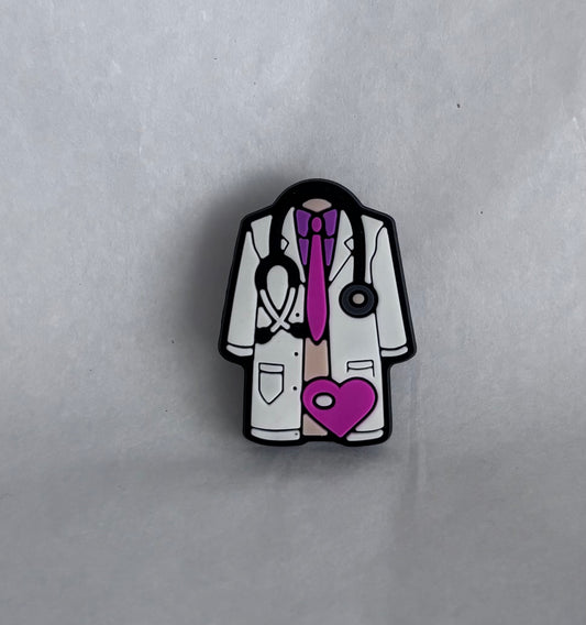 White Coat doctor shoe charm