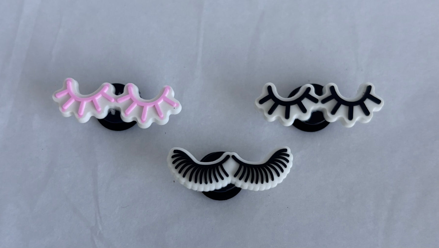 Various Eyelashes shoe charms