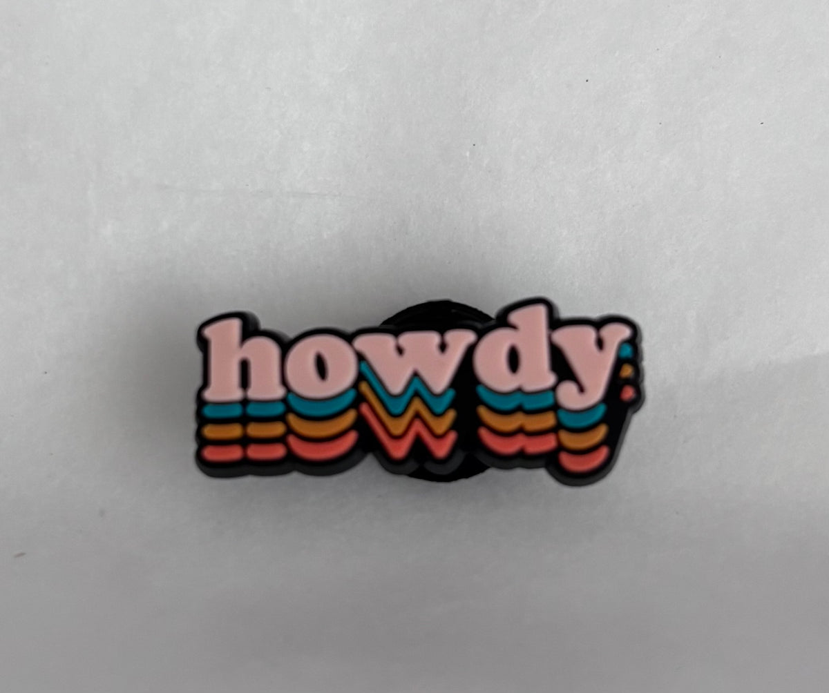 Howdy shoe charm