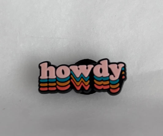 Howdy shoe charm