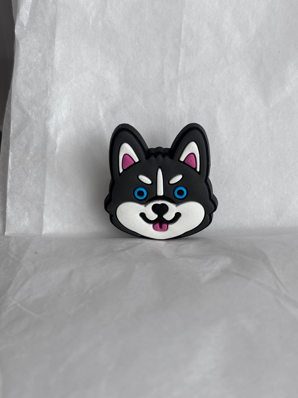 Husky dog shoe charm