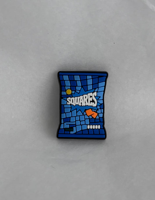 Squares crisp packet shoe charm