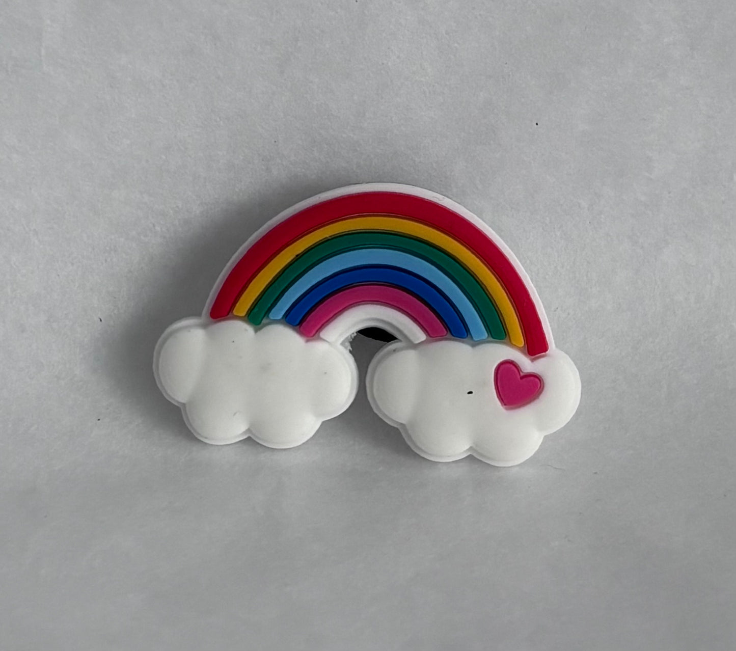 Rainbow heart shoe charm