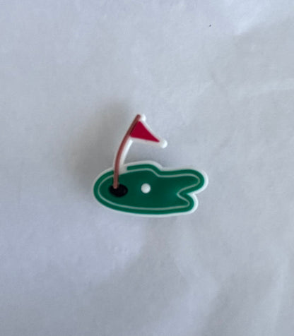 Golf enthusiast set of 6 shoe charms