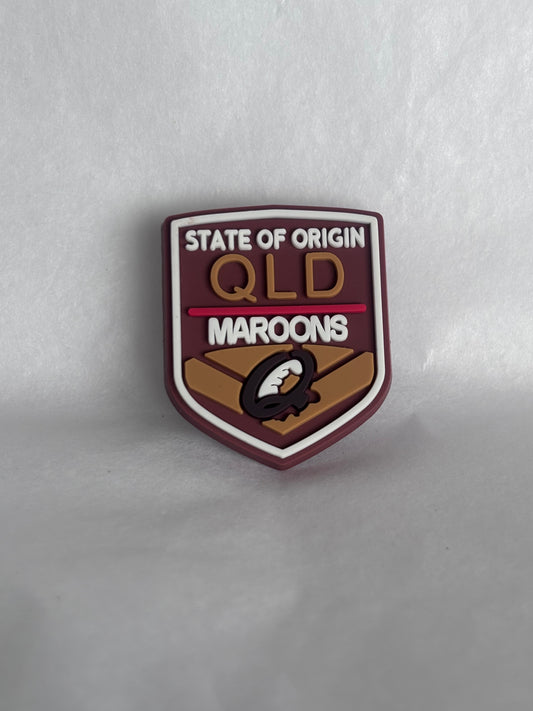 Queensland rugby team badge shoe charm