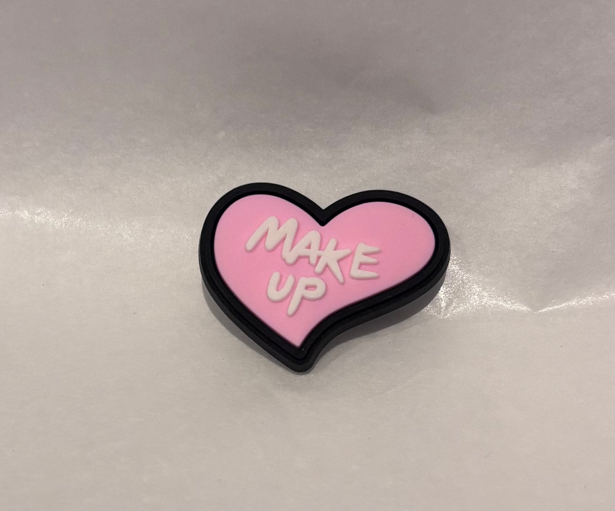 Make-up heart shoe charm