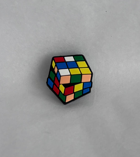 Rubix cube shoe charm