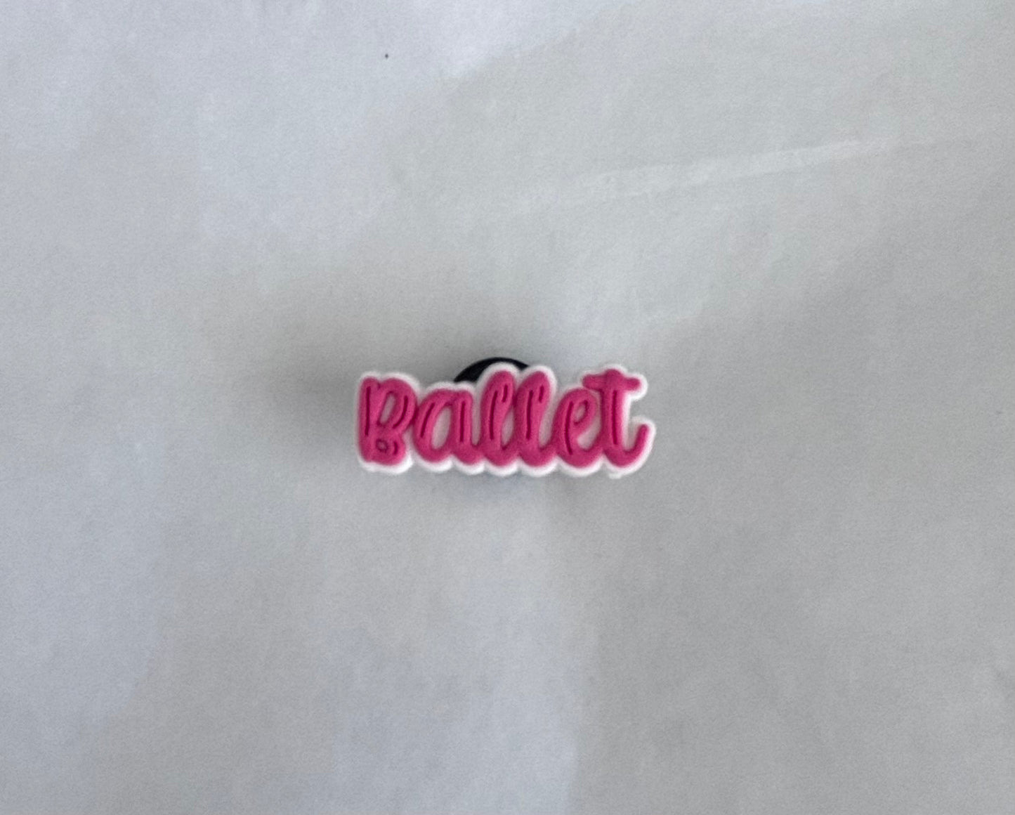 Ballet logo shoe charm