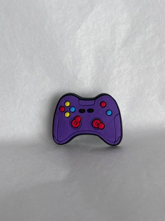 Purple controller shoe charm