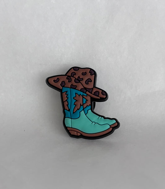 Cowboy boots & hat shoe charm