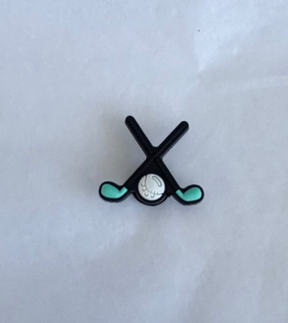 Golf enthusiast set of 6 shoe charms