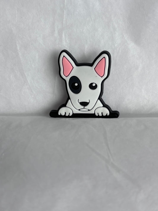 Bull terrier dog shoe charm