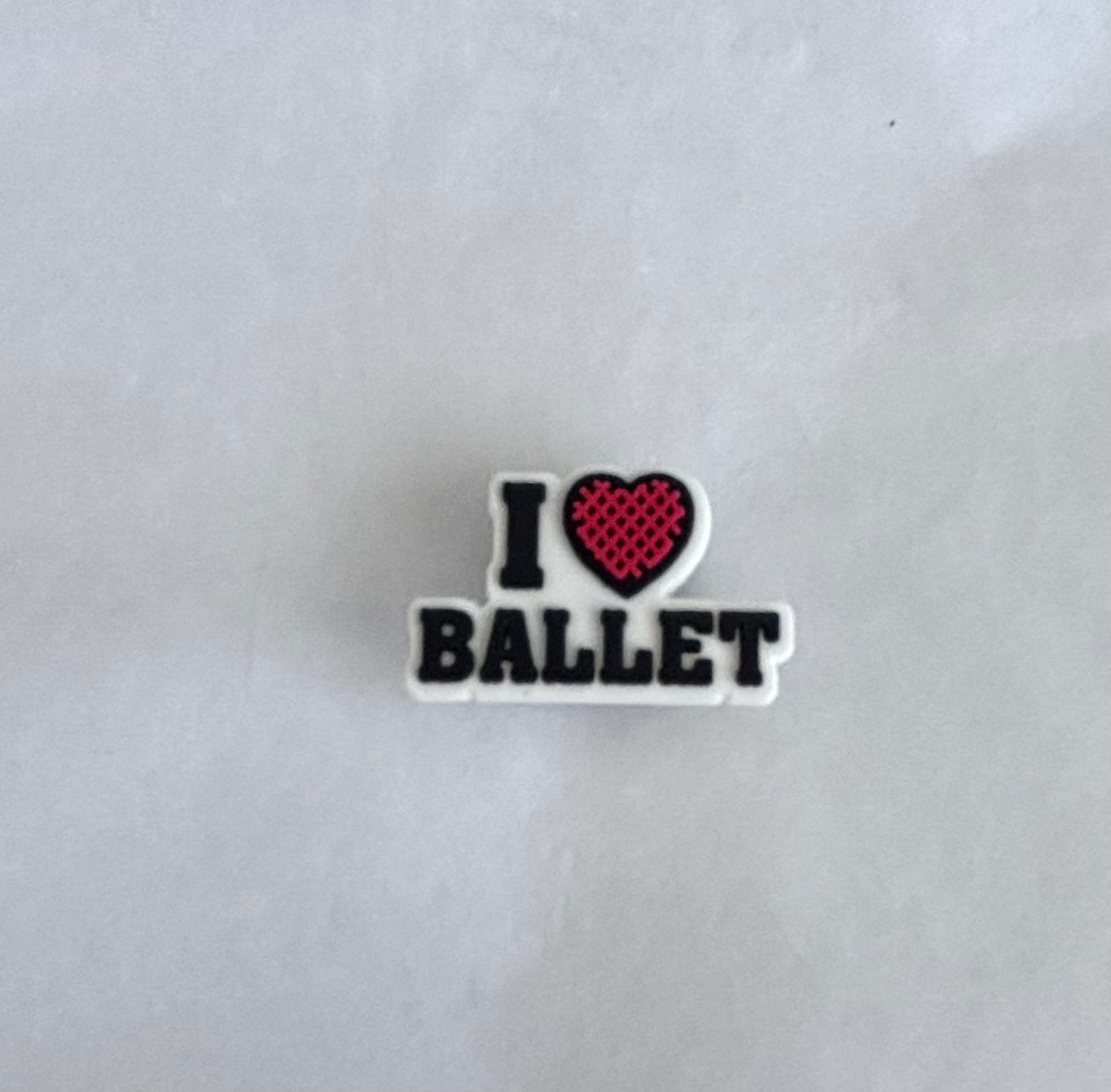I ❤️ Ballet shoe charm