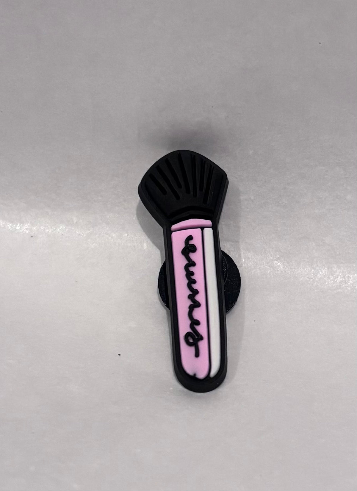 Make-up brush shoe charm