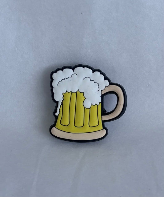 Beer glass shoe charm