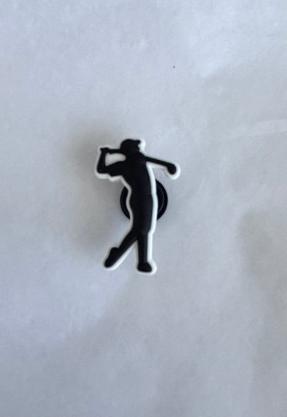 Golf enthusiast set of 6 shoe charms