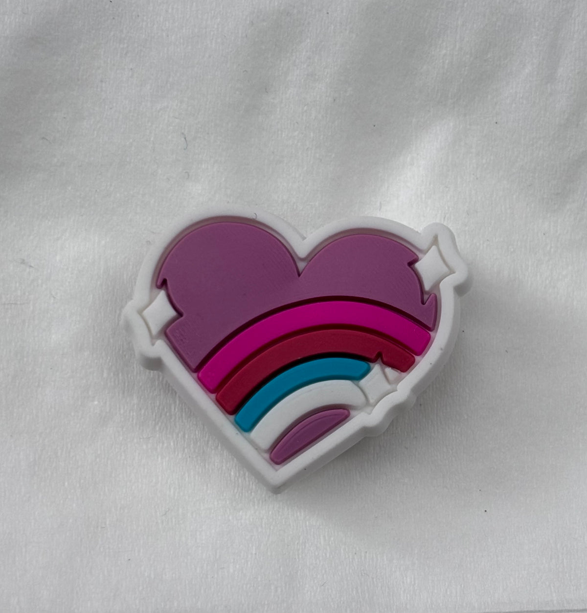 Purple striped heart