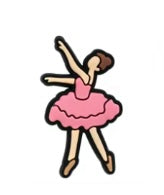 Pink tutu Ballerina shoe charm