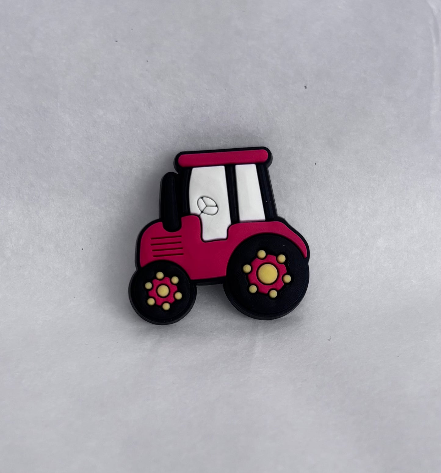 Red tractor shoe charm