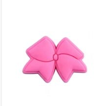 Pink Bow Shoe Charm
