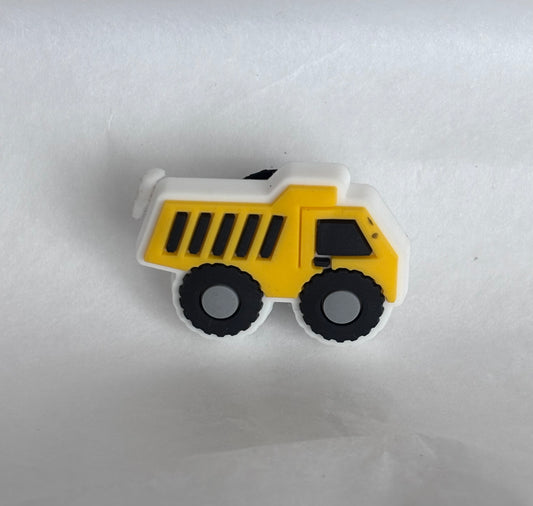 Yellow dumper truck