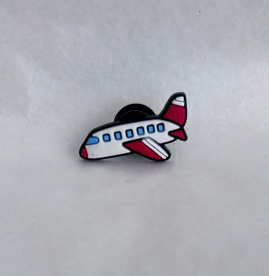 White Aeroplane shoe charm