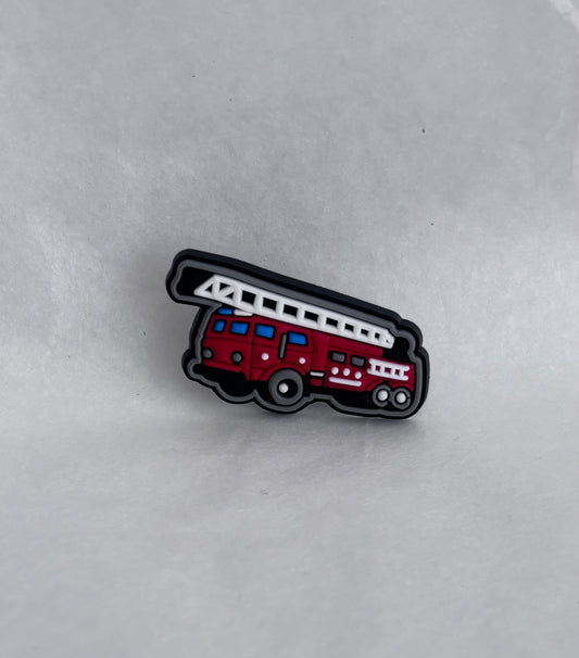Red fire engine shoe charm