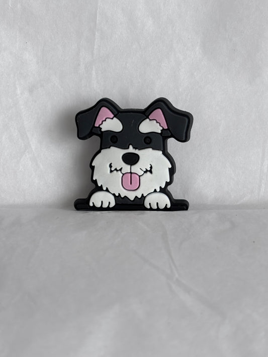 Schnauzer dog shoe charm