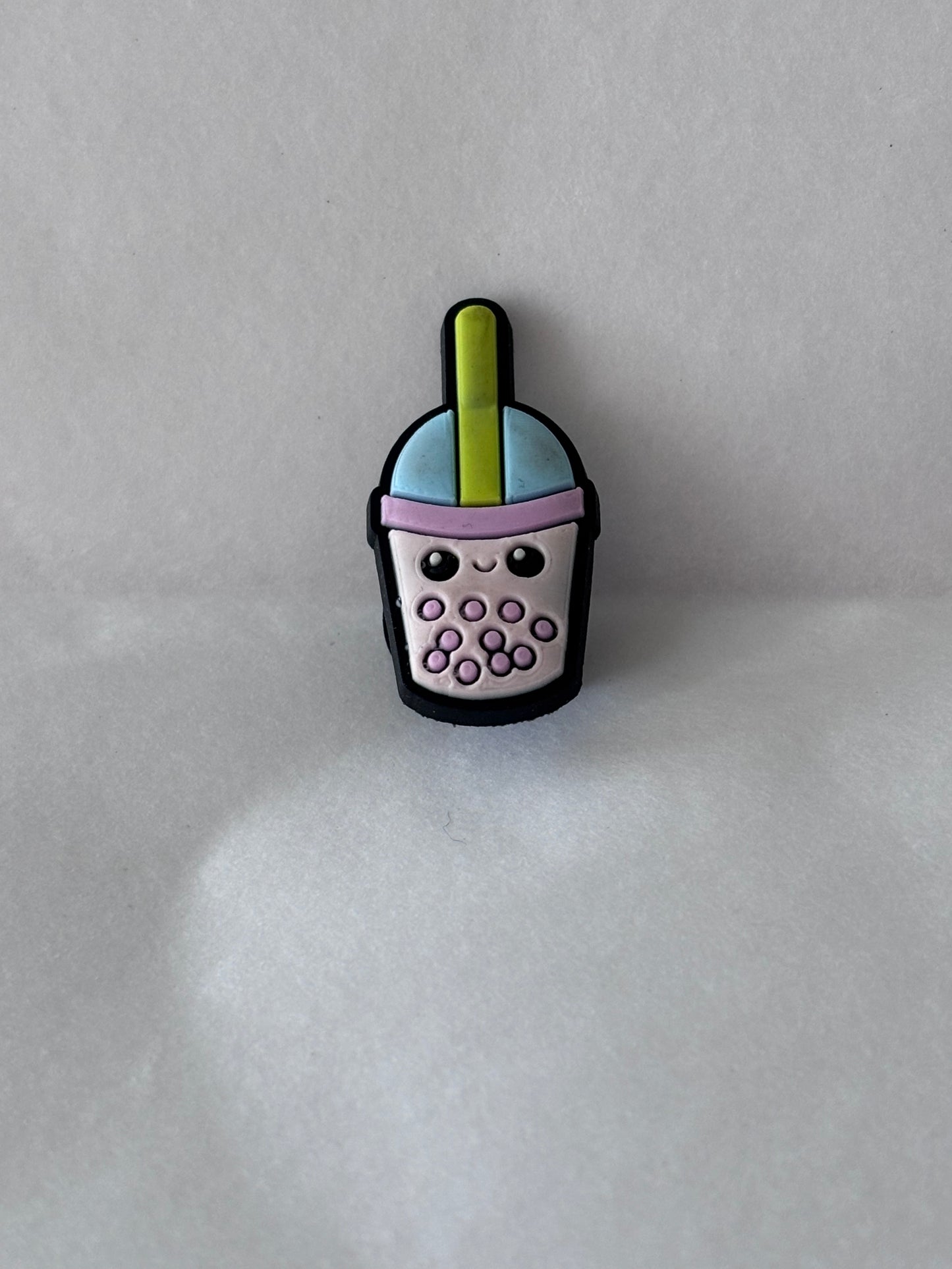 Bubble tea charm (pink bubbles)