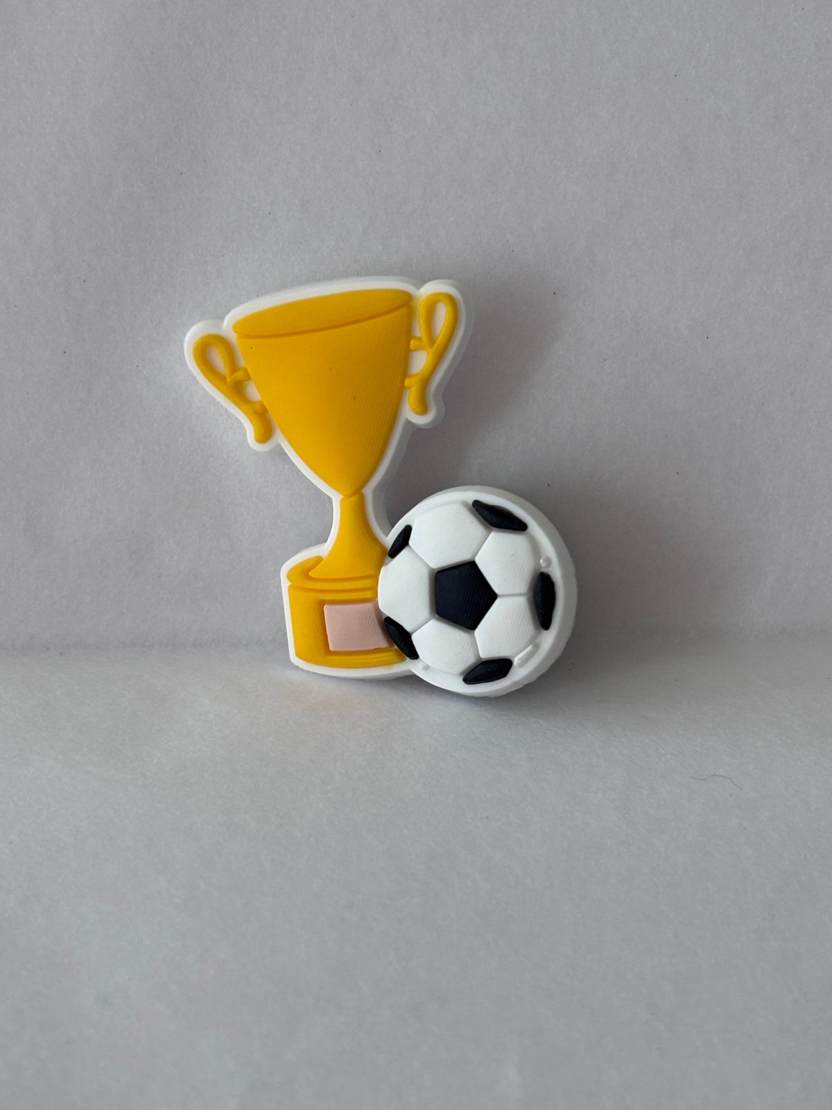 Football & trophy cup charm