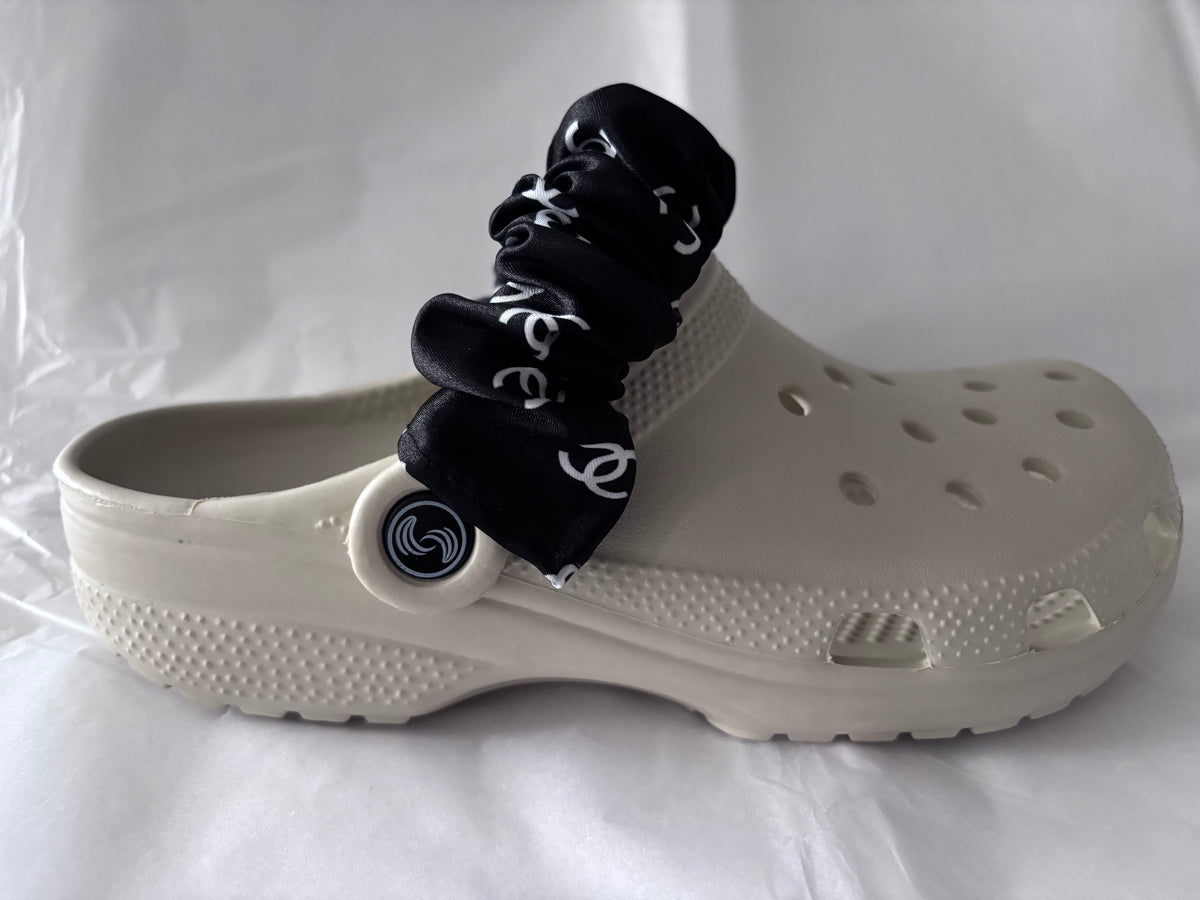 Designer inspired shoe strap cover (Blk CC)