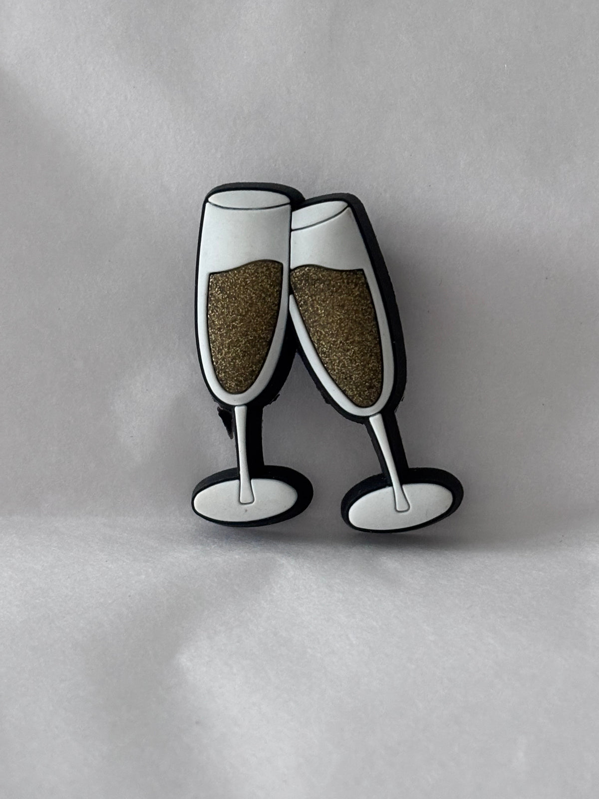 Champagne glasses shoe charm